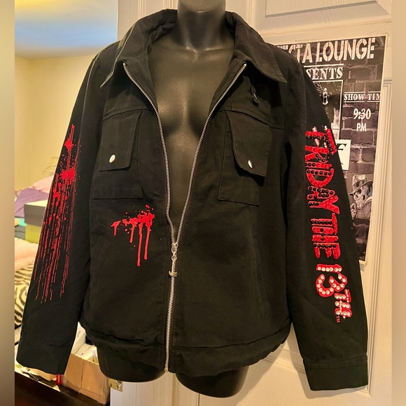 Dolls Kill Jackets & Coats Dolls Kill Horror Friday The 3th Black